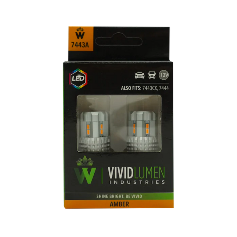 High Output Led Bulbs 7443 Amber Pair