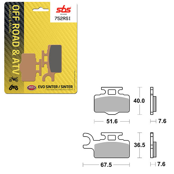 SBS ATV/UTV EVO SINTER BRAKE PAD (6280752108)