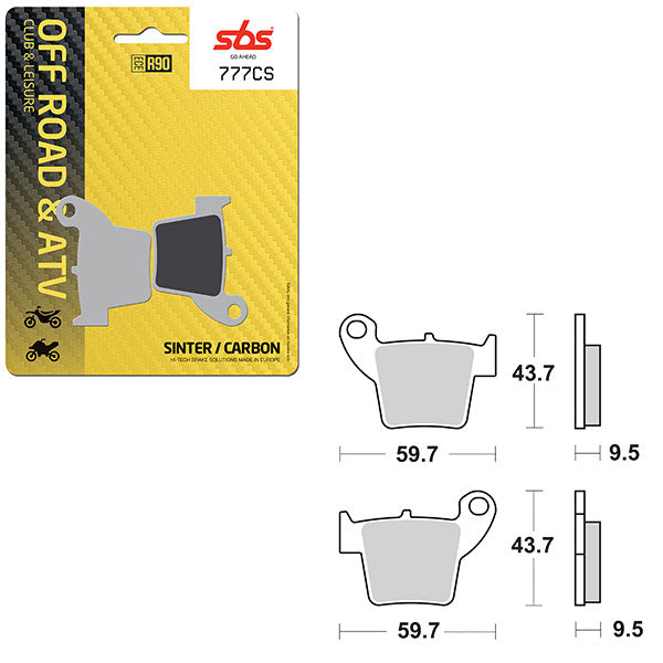 SBS CLUB, TRAILS & LEISURE CARBON BRAKE PAD (6330777108)