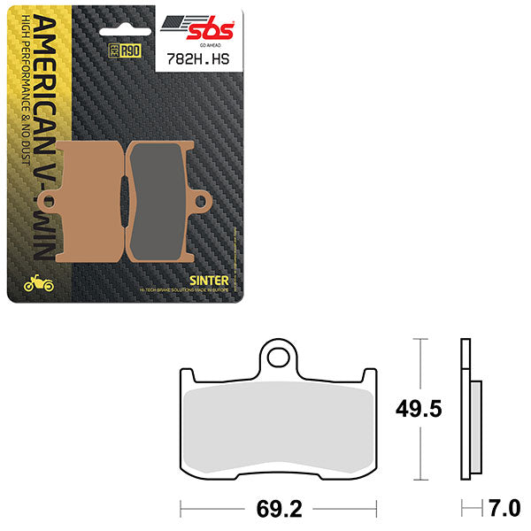 SBS HIGH PERFORMANCE & NO DUST SINTER FRONT BRAKE PAD (6550782108)