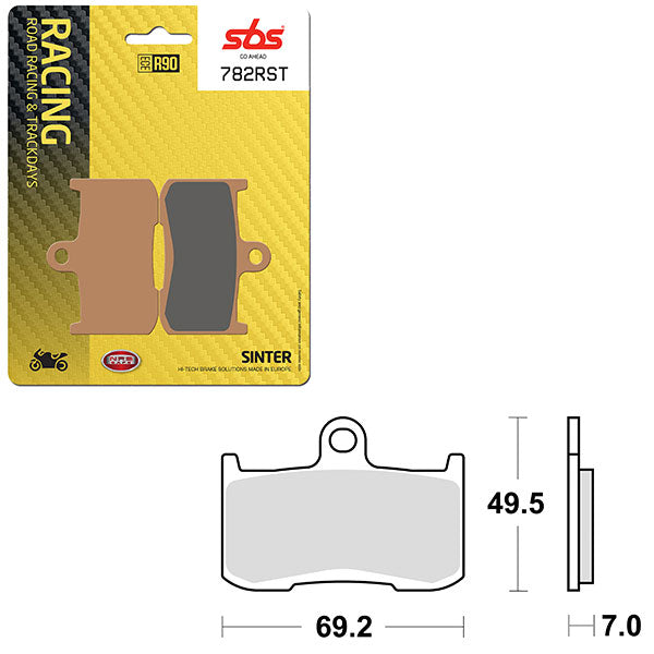 SBS ROAD RACING & TRACKDAYS SINTER FRONT BRAKE PAD (6470782108)