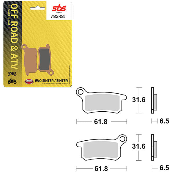 SBS ATV/UTV EVO SINTER BRAKE PAD (6280783108)