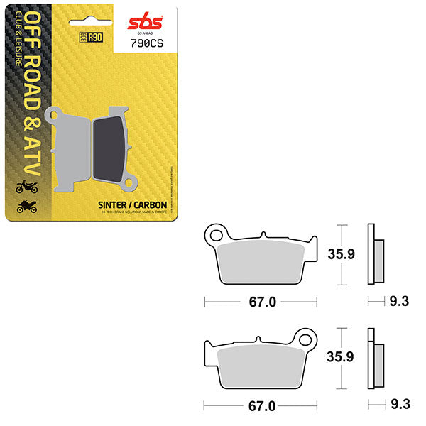 SBS CLUB, TRAILS & LEISURE CARBON BRAKE PAD (6330790108)