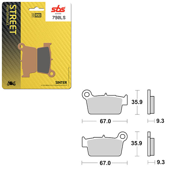 SBS PERFORMANCE LS SINTER REAR BRAKE PAD (6260790108)