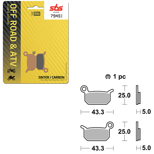 SBS ATV/UTV SINTER BRAKE PAD (6240794108)