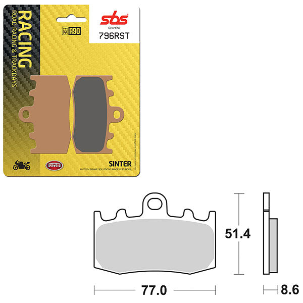 SBS ROAD RACING & TRACKDAYS SINTER FRONT BRAKE PAD (6470796108)