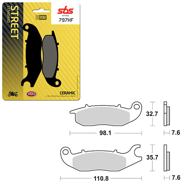 SBS ATV/UTV CERAMIC BRAKE PAD (6190797108)