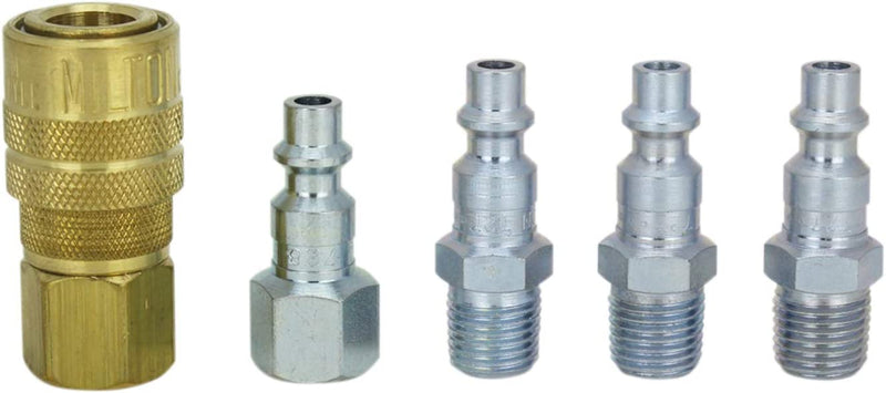 Milton (S-211) 1/4" NPT M-Style Coupler and Plug Kit, (5-Piece) Model