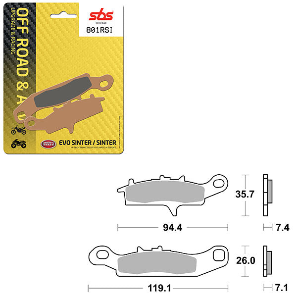 SBS ATV/UTV EVO SINTER BRAKE PAD (6280801108)