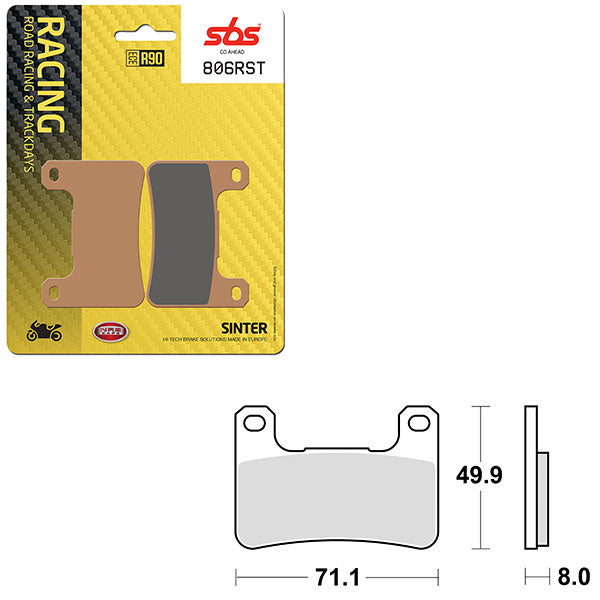 SBS ROAD RACING & TRACKDAYS SINTER FRONT BRAKE PAD (6470806108)