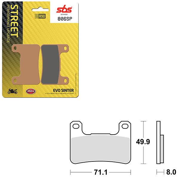 SBS SP EVO SINTER FRONT BRAKE PAD (6390806108)