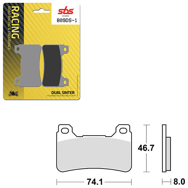 SBS BRAKE PAD 809DS-1 (6370809108)