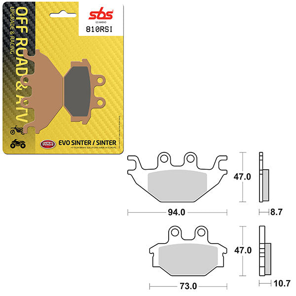 SBS ATV/UTV EVO SINTER BRAKE PAD (6280810108)