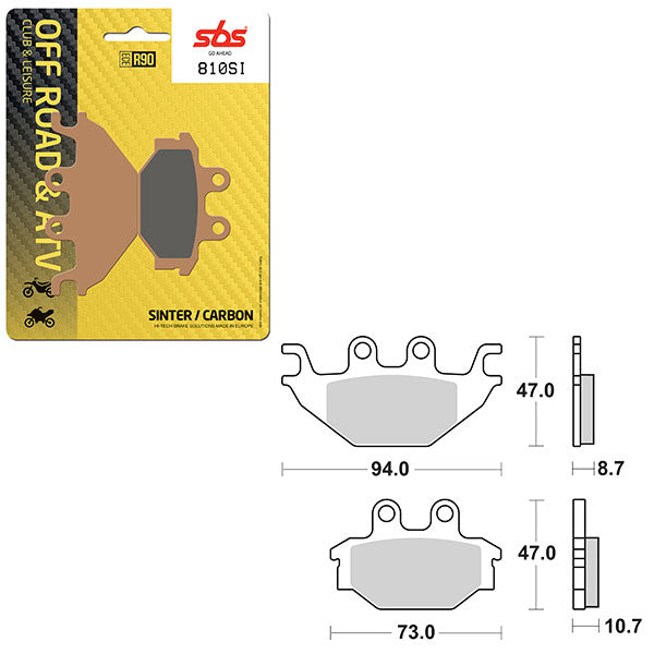 SBS ATV/UTV SINTER BRAKE PAD (6240810108)