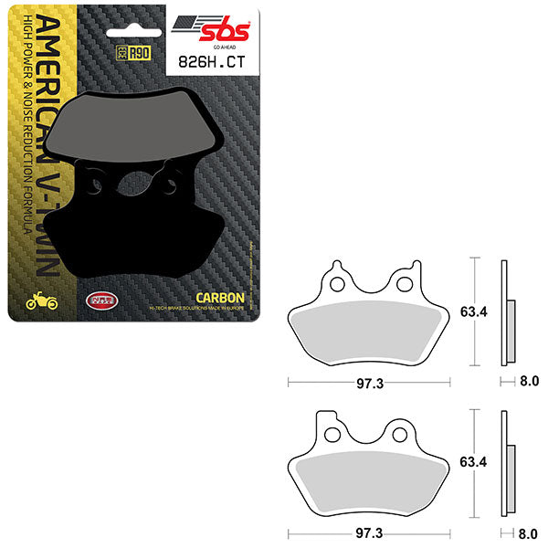 SBS HIGH POWER & NOISE REDUCTION CARBON FRONT BRAKE PAD (6510826108)