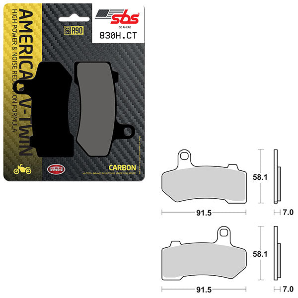 SBS HIGH POWER & NOISE REDUCTION CARBON FRONT BRAKE PAD (6510830108)