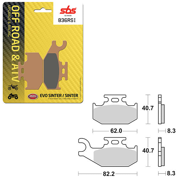 SBS ATV/UTV EVO SINTER BRAKE PAD (6280836108)