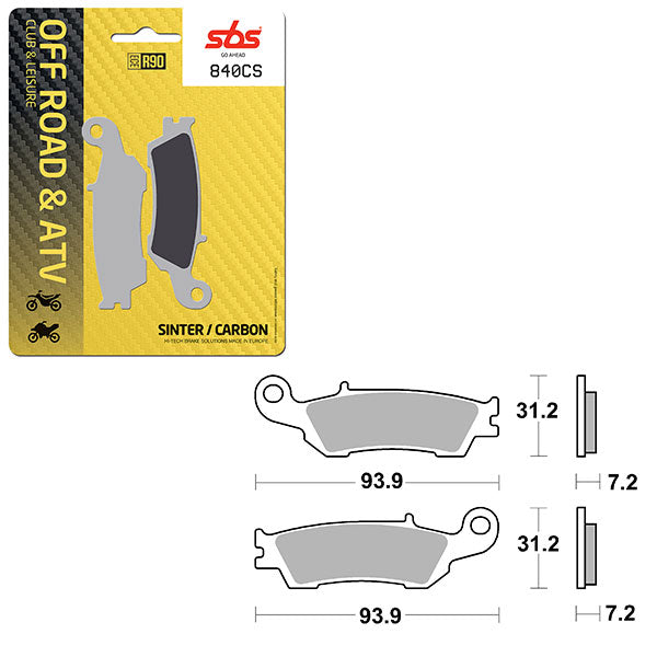 SBS CLUB, TRAILS & LEISURE CARBON BRAKE PAD (6330840108)