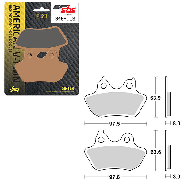 SBS HIGH PERFORMANCE & NO DUST SINTER REAR BRAKE PAD (6560846108)