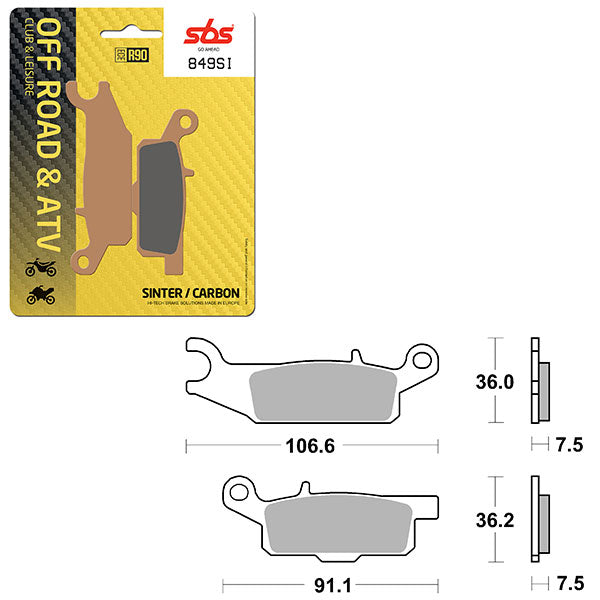 SBS ATV/UTV SINTER BRAKE PAD (6240849108)