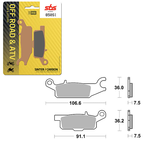 SBS ATV/UTV SINTER BRAKE PAD (6240850108)