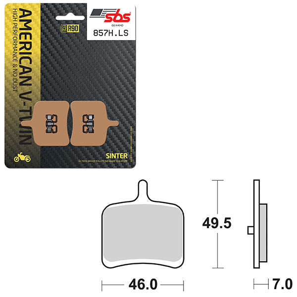 SBS HIGH PERFORMANCE & NO DUST SINTER REAR BRAKE PAD (1656857)