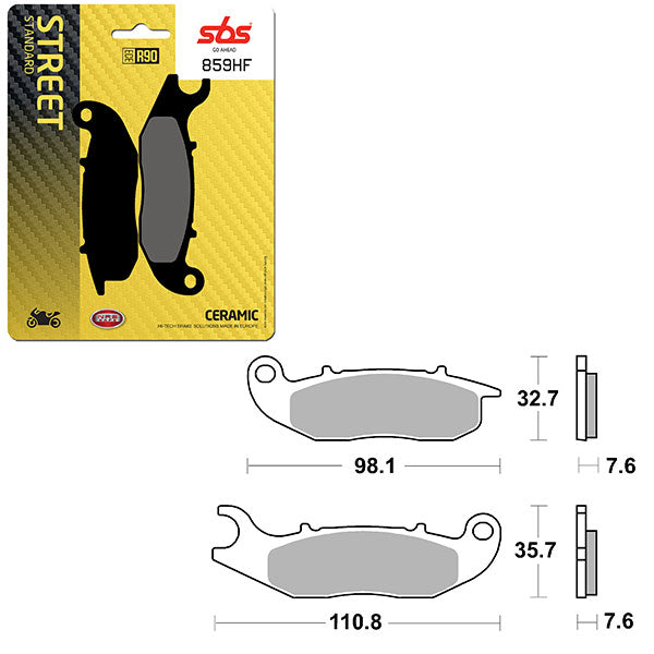 SBS ATV/UTV CERAMIC BRAKE PAD (6190859108)