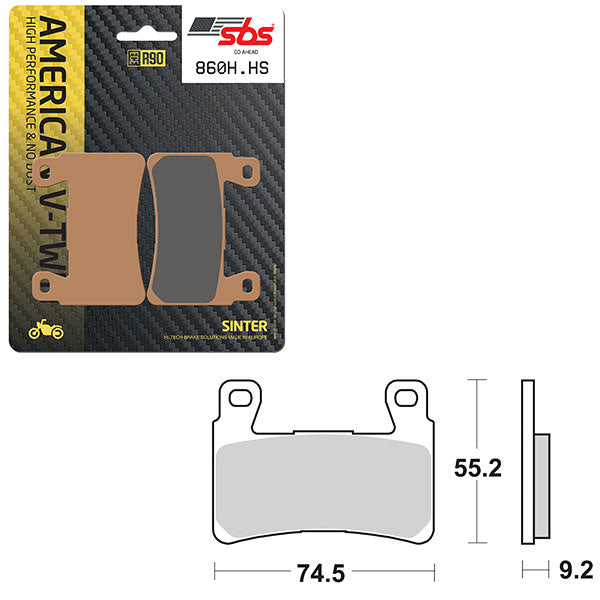 SBS HIGH PERFORMANCE & NO DUST SINTER FRONT BRAKE PAD (6550860108)