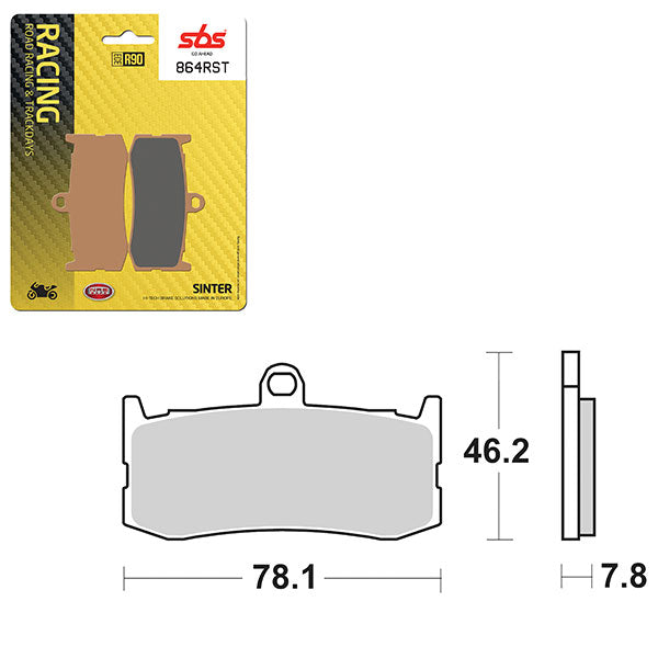 SBS ROAD RACING & TRACKDAYS SINTER FRONT BRAKE PAD (1627864)