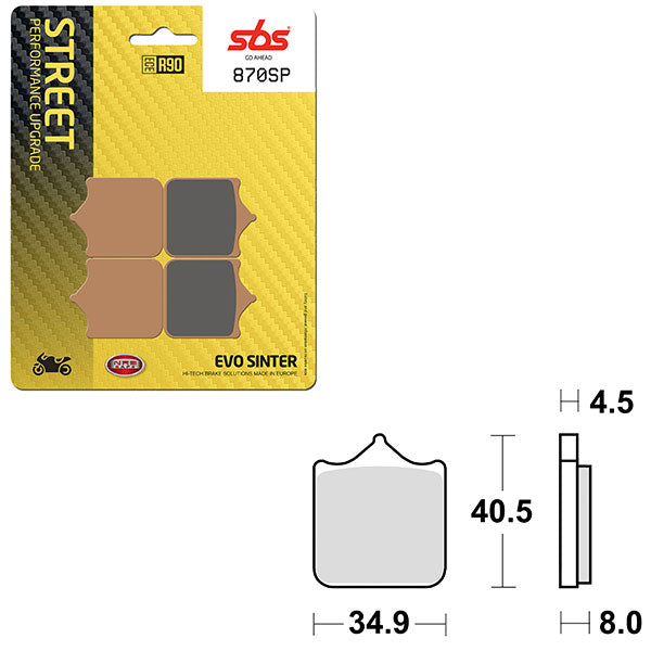 SBS SP EVO SINTER FRONT BRAKE PAD (6390870108)