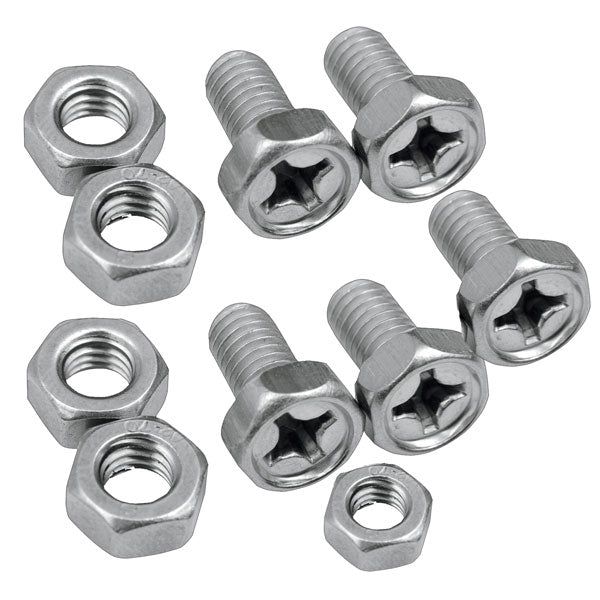 YUASA BATTERY REPLACEMENT 6MM NUT/BOLT SET 5PK (PACKSSF6M)