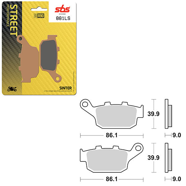 SBS PERFORMANCE LS SINTER REAR BRAKE PAD (6260881108)