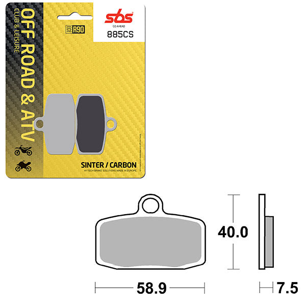 SBS CLUB, TRAILS & LEISURE CARBON BRAKE PAD (6330885108)