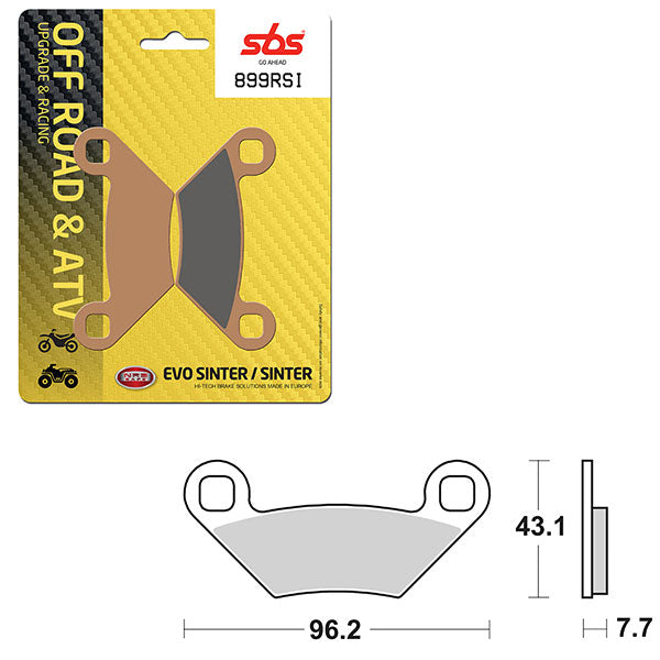 SBS ATV/UTV EVO SINTER BRAKE PAD (6280899108)