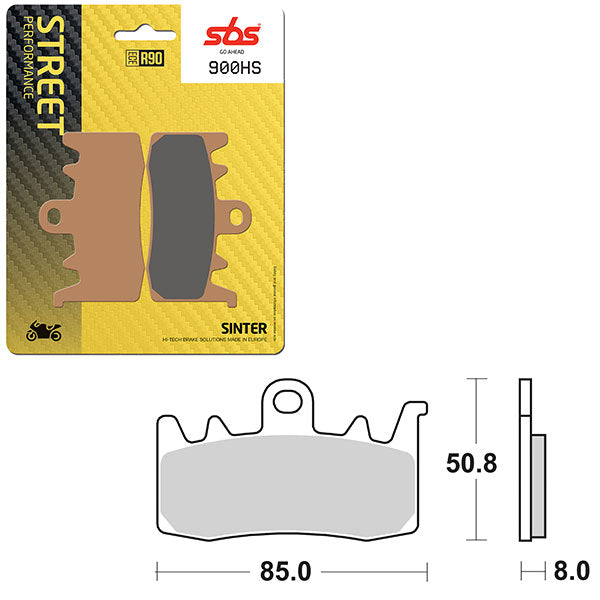 SBS PREFORMANCE SINTER BRAKE PAD 900HS (6250900108)