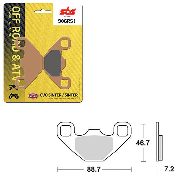 SBS ATV/UTV EVO SINTER BRAKE PAD (6280906108)