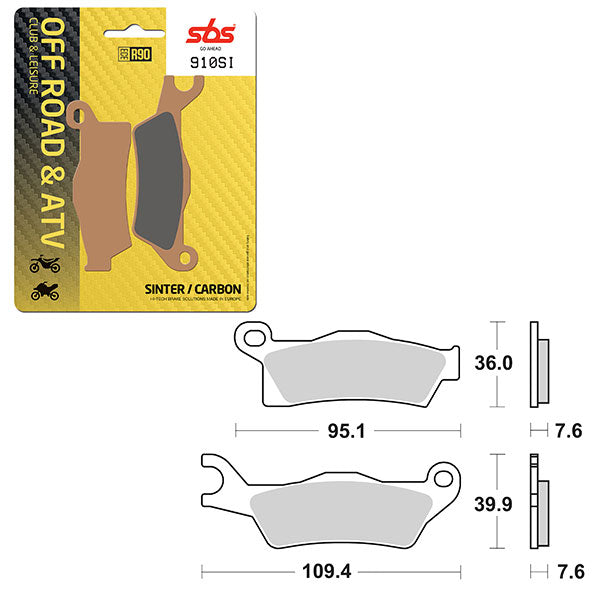 SBS ATV/UTV SINTER BRAKE PAD (6240910108)