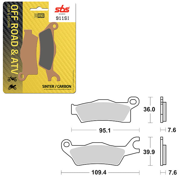 SBS ATV/UTV SINTER BRAKE PAD (6240911108)