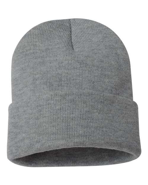 Sportsman Solid 12" Cuffed Beanie - SP12