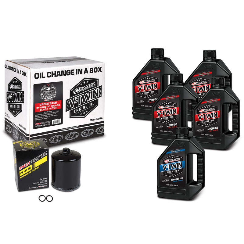 V-TWIN OIL CHNG KT SYNTH/BLK (90-119015PB)