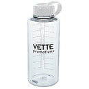 Clear Impact Mountain Bottle with Tethered Lid - 36 oz. - White