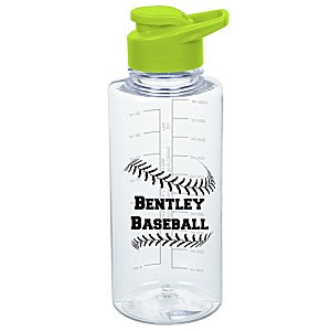 Clear Impact Mountain Bottle with Flip Carry Lid - 36 oz. - Lime