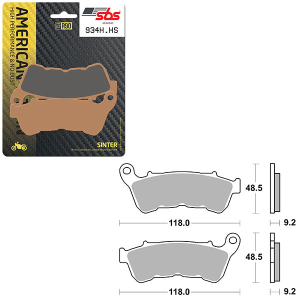 SBS HIGH PERFORMANCE & NO DUST SINTER FRONT BRAKE PAD (6550934108)