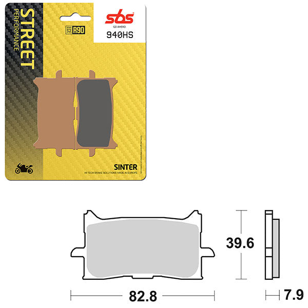 SBS PREFORMANCE SINTER BRAKE PAD 940HS (6250940108)