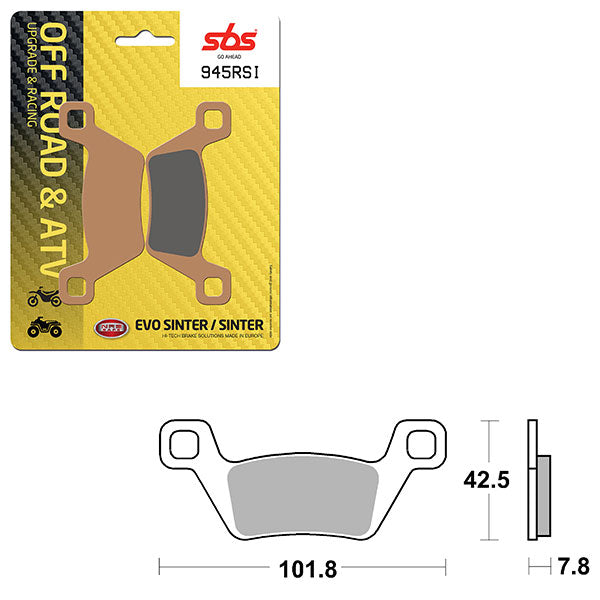 SBS ATV/UTV EVO SINTER BRAKE PAD (6280945108)