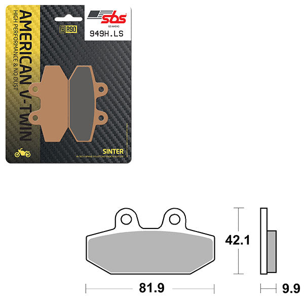 SBS HIGH PERFORMANCE & NO DUST SINTER REAR BRAKE PAD (6560949108)