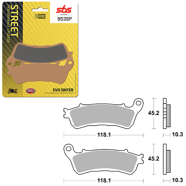 SBS SP EVO SINTER FRONT BRAKE PAD (6390953108)