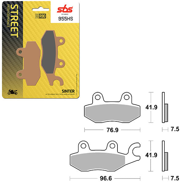 SBS PREFORMANCE SINTER BRAKE PAD 955HS (6250955108)