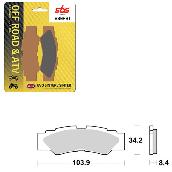 SBS ATV/UTV SINTER BRAKE PAD (6450980108)