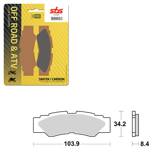 SBS ATV/UTV SINTER BRAKE PAD (6240980108)